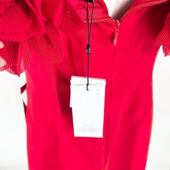 NWT Nadine Merabi Flower Bardot Off Shoulder Mini Dress - Picture 8 of 9